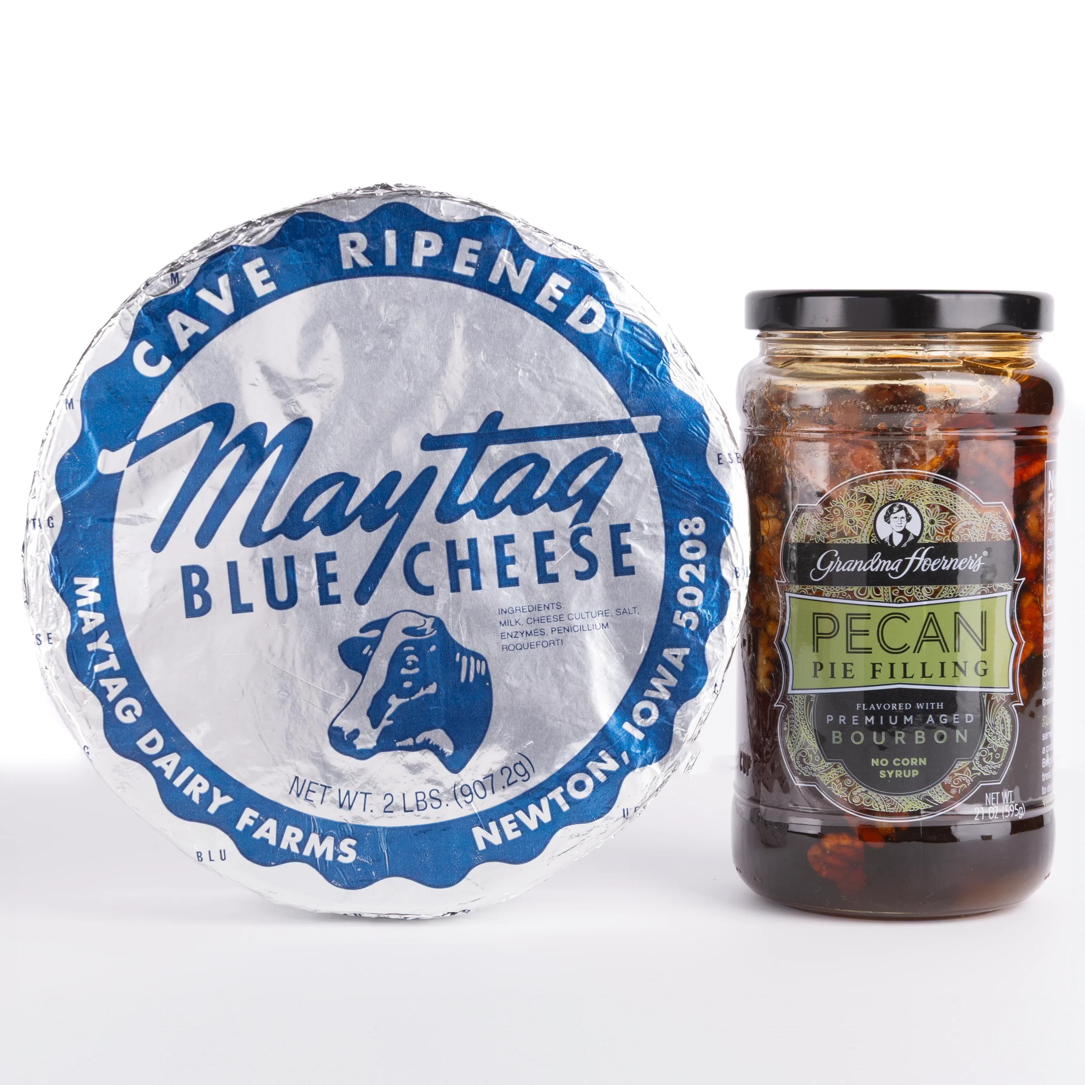 2 Lb. Maytag Blue Cheese Wheel and Bourbon Pecan Sauce – Maytag