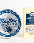 2 Lb. Maytag Blue Cheese Wheel & 2 Lb. 1-Year Aged Cheddar