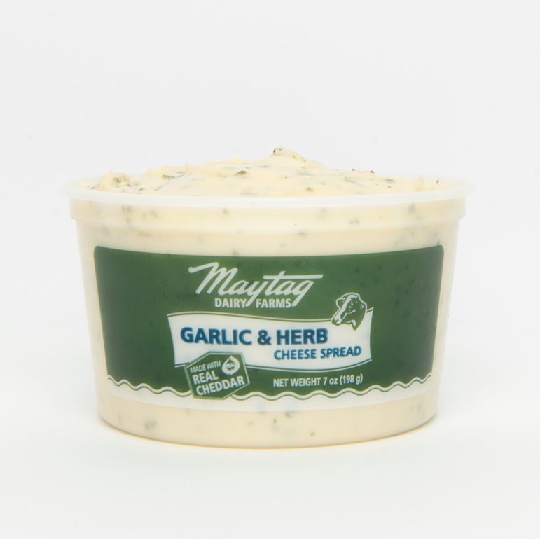 7 oz. Maytag Garlic & Herb Cheese Spread – Maytag Dairy Farms, LLC