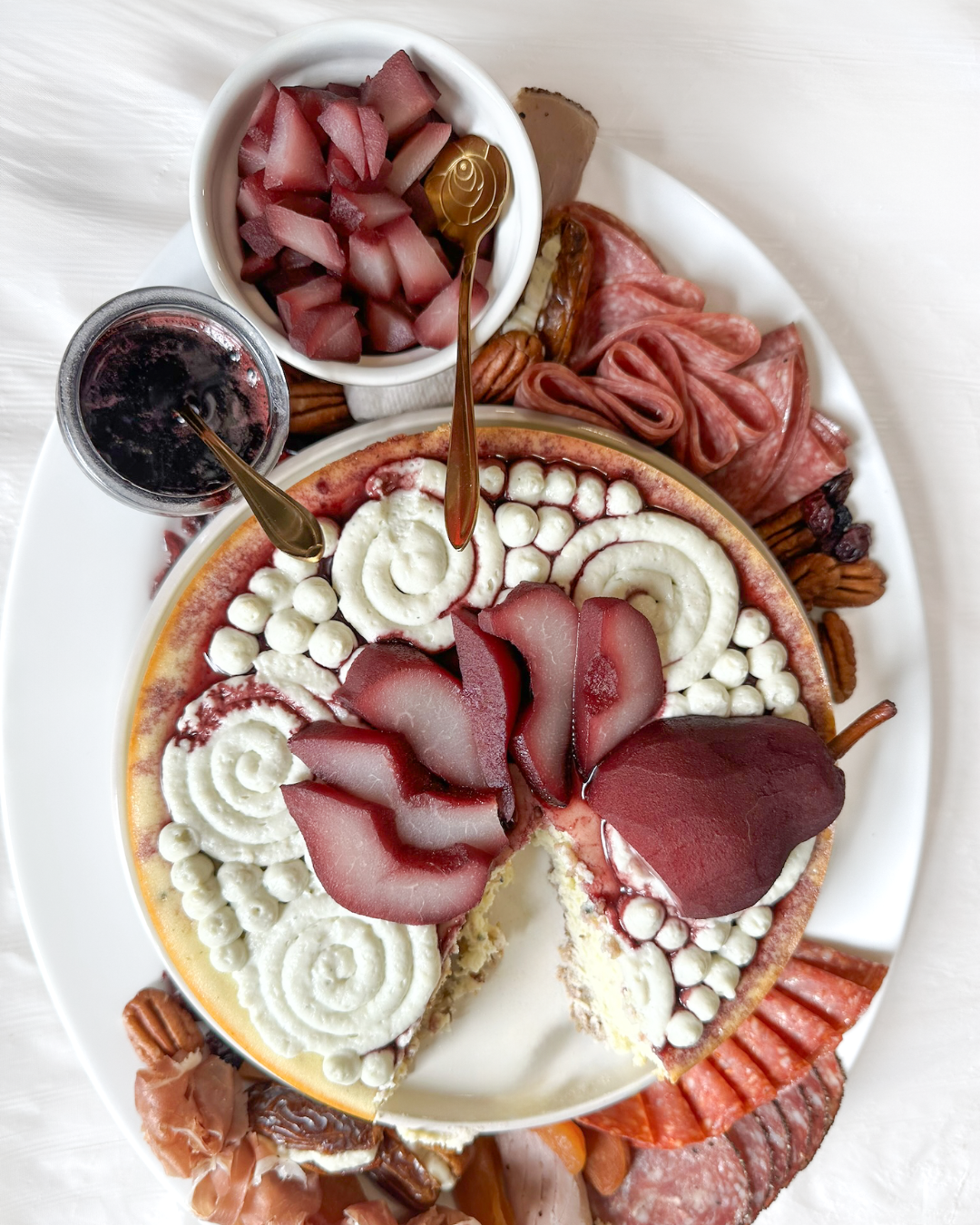 Maytag Blue & Pear Cheesecake