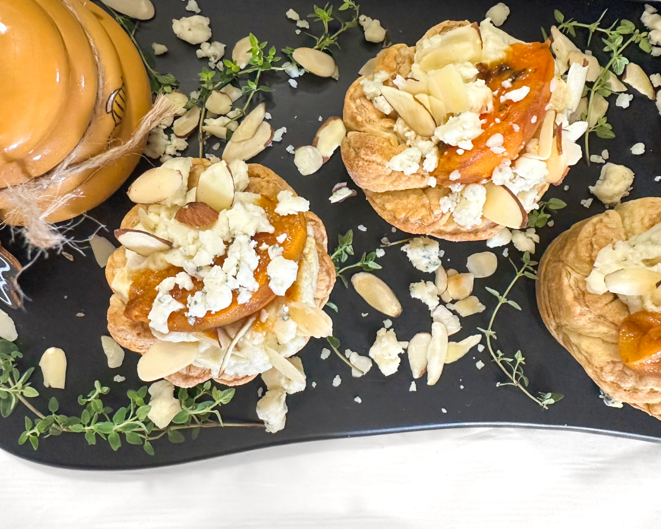 Maytag Blue Cheese Apricots with Thyme Honey