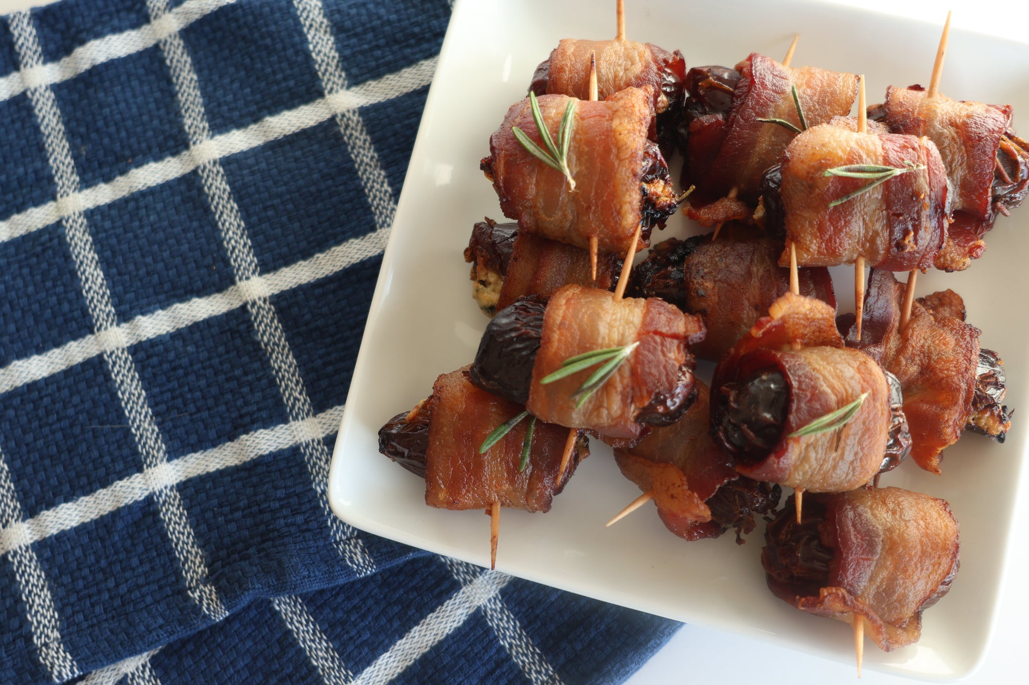 Bacon Wrapped & Blue Cheese Stuffed Dates