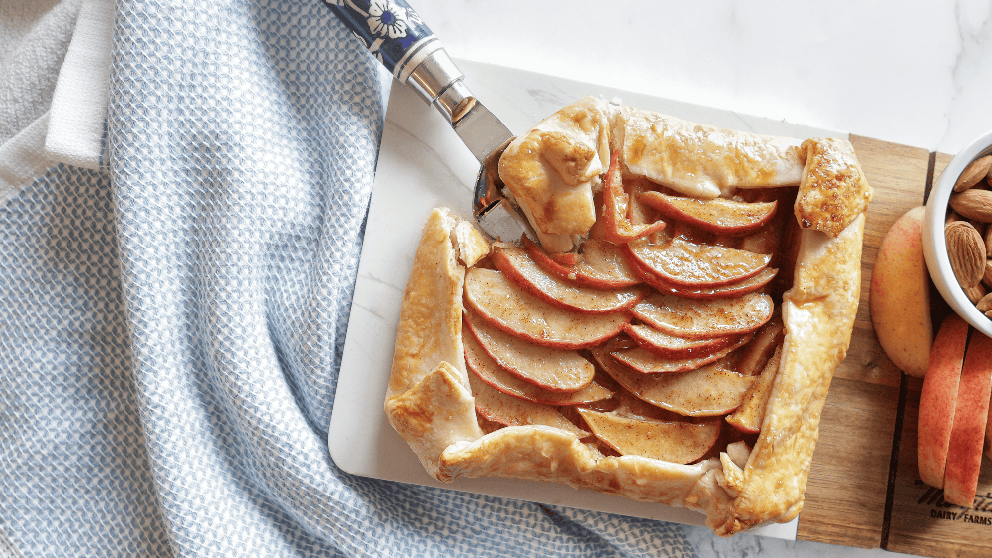 Cheddar Apple Honey Galette