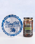 2 Lb. Maytag Blue Cheese Wheel and Bourbon Pecan Sauce